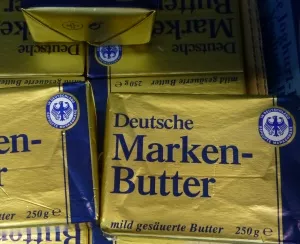 Absatz abgepackte Butter 