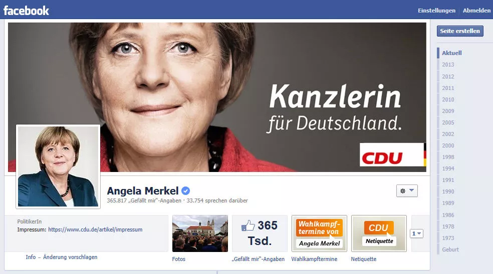 Angela Merkel facebook