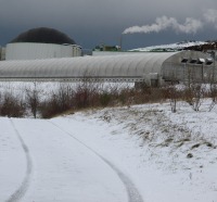 Biogasanlage im Winter