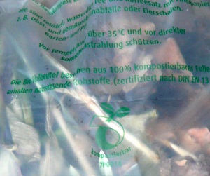Biologisch abbaubare Plastiktten