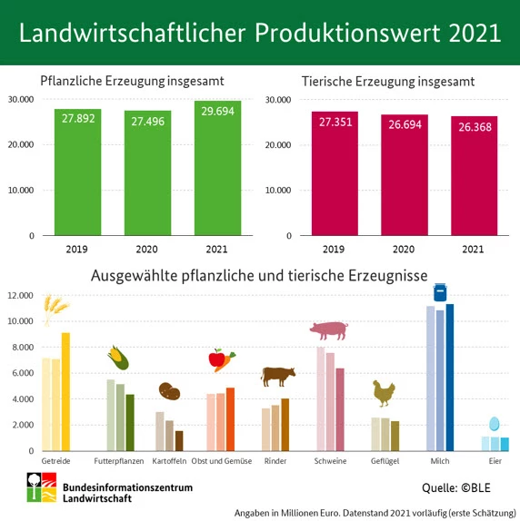 Landwirtschaftlicher Produktionswert 2021