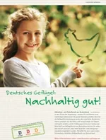 Neues Anzeigenmotiv der Kampagne Deutsches Geflgel: Nachhaltig gut (Bild: Deutsches Geflgel)