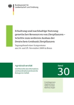 Tagungsband "Deutsche Genbank Zierpflanzen" erschienen