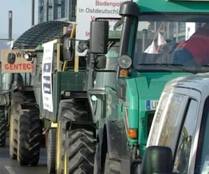 Traktoren als Demonstration