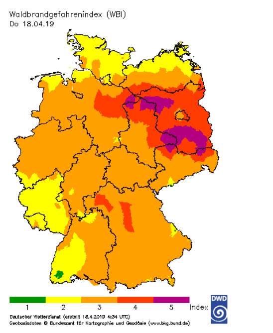 Waldbrandgefahr Deutschland aktuell